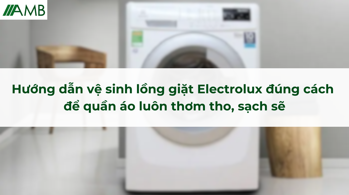 Hướng dẫn vệ sinh lồng giặt Electrolux đúng cách để quần áo luôn thơm tho, sạch sẽ