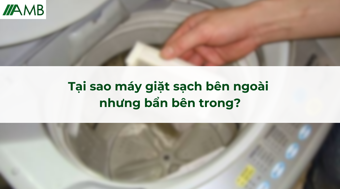 Tại sao máy giặt sạch bên ngoài nhưng bẩn bên trong?